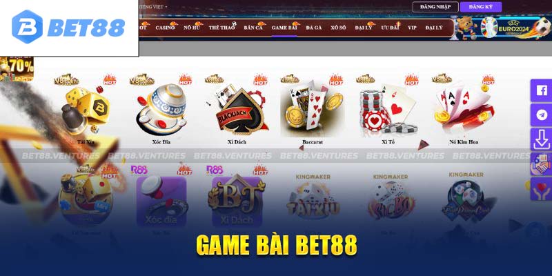 Sảnh Game Bài phong phú đa dạng